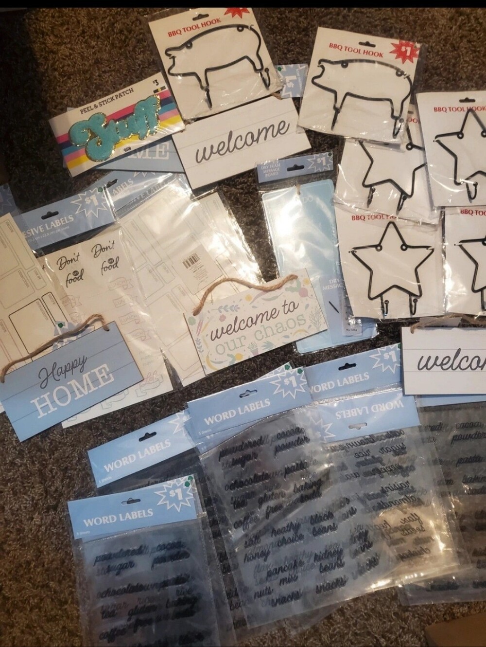 Mixed Home Letters Hooks Signs